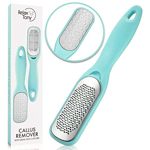 Callus Remover - Dual-Sided Foot File Pedicure Kit | Wet & dry foot scrubber for dead skin - dual-sided rasp & file for smooth heels - pedicure tool for callus & rough skin