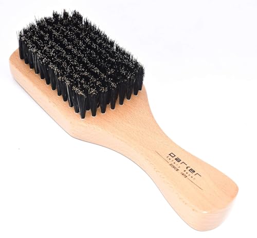 Parker Boar Bristle Hair Brush with Beechwood Handle | Natural Boar Bristles Distribute Oils, Smooth Hair And Gently Stimulate The Scalp; Ideal For Short, Fine Or Thinning Hair.