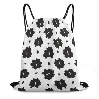 Beam Backpack Drawstring Sack Large Capacity for Soccer Basketball Sports Workout Equipment Travel, Cow Spot Bags - color: Picture (24)