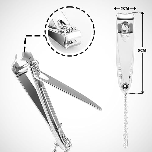 Mudder 28 Pcs Fingernail Nail Clippers Bulk Stainless Steel Toenail Clippers Thick Portable Travel Manicure Kit for Men and Women(Multifunctional Style) - style: Multifunctional Style