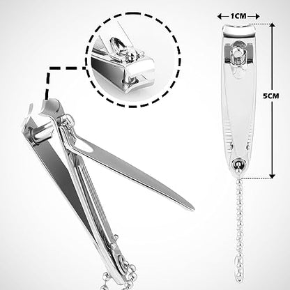 Mudder 28 Pcs Fingernail Nail Clippers Bulk Stainless Steel Toenail Clippers Thick Portable Travel Manicure Kit for Men and Women(Multifunctional Style) - style: Multifunctional Style
