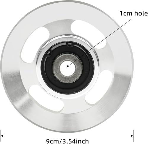 Aluminium Alloy Gym Pulley 90 mm，2‑Pack / 4‑Pack / 6‑Pack - color: Silver