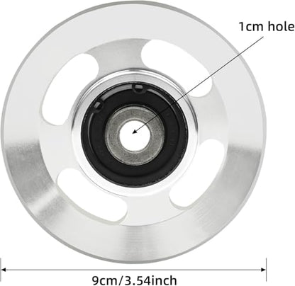 Aluminium Alloy Gym Pulley 90 mm，2‑Pack / 4‑Pack / 6‑Pack - color: Silver