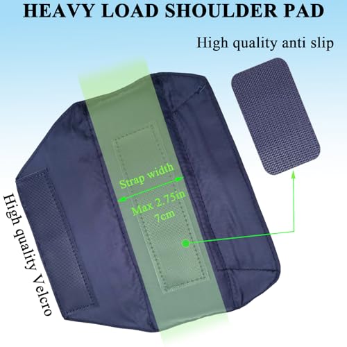 Ultra Thick Shoulder Strap Pad 2 Pack, Heavy Load Backpack Strap Pads, High Elasticity Tactical Bag Shoulder Pads - color: Dark Blue