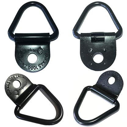 Heavy Duty Truck Bed Tie Down Anchors Rings Trailers Hook Cargo Bolt on V Ring Pickups Rail Accessories (4 Pack) - size: 4 Pack