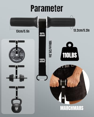 Forearm Strengthener & Wrist Roller, Forearm Trainer with Thicker Handle | Forearm Exerciser with Heavy-Duty Nylon Strap for Muscle Building, Grip Strength and Recovery