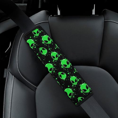 2 Pack Universal Fit Car Seat Belt Pad for Adult Use, All Vehicles, Alien Seat Belt Covers Cushion, Anti-Slip Pad - color: Pattern 881