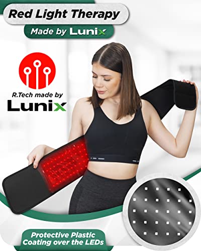 Lunix LX16 Red Light Therapy Belt, Near Infrared Light and Red Light Therapy to Improve Circulation, Relax Muscles, Black - size: Black Body