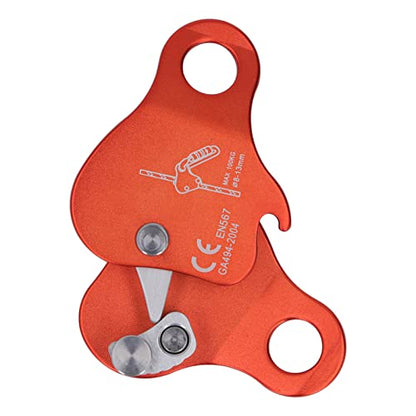 Bnineteenteam Climbing Rope Grab Aluminum Alloy Self Locking Stopper for Outdoor Mountaineering and Rock Climbing, 1 Pack - color: Orange
