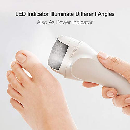 Electric Feet Callus Removers Rechargeable,Portable Electronic Foot File Pedicure Tools, Electric Callus Remover Kit,Professional Pedi Feet Care Perfect for Dead,Hard Cracked Dry Skin - color: 001-white