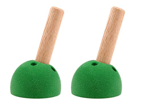 Atomik Rock Climbing Holds Set of 2 Peg Board Receiver for 15 Degree Wall in Green