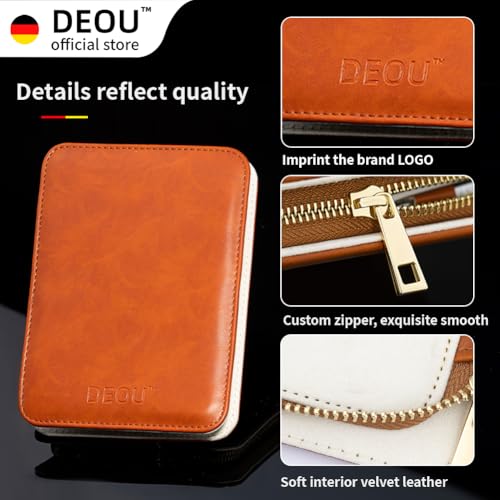DEOU 13pcs Women Nail Grooming Kit Stainless Steel Professional Manicure Set Nail Care Tools with Luxurious Portable Travel Case Gift | Manicure Pedicure Kit for Men Women, Nail Care Cuticle Tools, Luxury Finger & Toe Nail Clipper Set, Grey Travel Case -