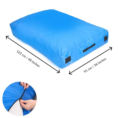 Crash Pad for Kids Sensory | Big 5Ft x 5Ft, 3Ft x 4Ft, 3Ft x 3Ft Or 2Ft x 2Ft | Autism Sensory Crash Mat for Jumping Play | Crashpad | Soft Foam Landing Pad | Giant Mat Pillow | Climbing, Gymnastics - size: Small