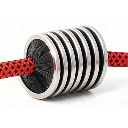 Yosoo Health Gear Rope Brush, Rope Cleaner Climbing, Nylon Stainless Steel Climbing Rope Cleaner, Black Rope Cleaning Brush for Rope Way Mountaineering Cave Exploration Aerial Work