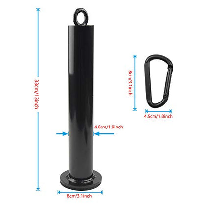 LFJ Weight Loading Pin with Carabiner fit 1 inch and 2 inch Olympic Weight Plate for Cable Pulley System LAT Pulldown - style: Olympic Plates Loading Pin
