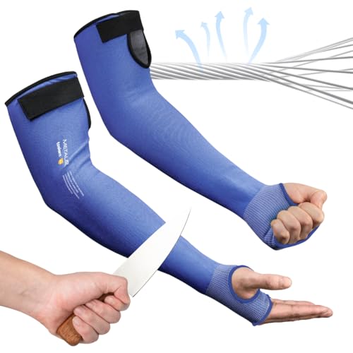 Ultra-Comfort Cut Resistant Sleeves for Thin Skin and Bruising, Cooling Protective Arm Sleeves for Gardening, Farming, Yard - color: Blue, size: 1 Pair