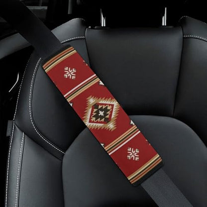 Universal Soft and Comfortable Boho Mexican Southwest Native American Aztec Seat Belt Cover for Kids, Most Cars, 2 Piece Seat Belt Covers Cushion Shock Absorption - color: Pattern 941