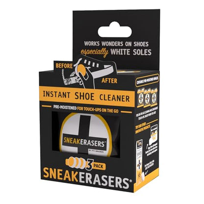 SneakERASERS Instant Shoe Cleaner Pre-Moistened Sponge, 5 Pack | Effective for White Sneakers, Tennis Shoes, Portable Shoe Cleaning Kit, Instant Sneaker Cleaner - size: 5 Pack