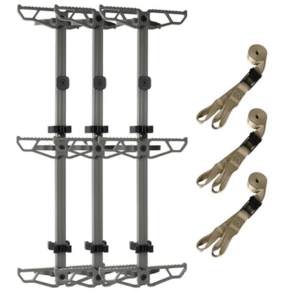 30" Climbing Sticks,Lightweight Aluminum Treestand Climbing Sticks for Hunting,Non-Slip TreeStand Climbing Steps for Saddle Hunting Sticks Kit (3-Pack)