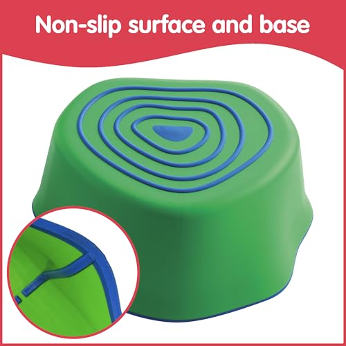 edxeducation Step-a-Trail | Stumps | Set of 3 Stepping Stones | Obstacle Course for Kids | Indoor and Outdoor | Build Gross Motor Skills | for Ages 18M+ - style: Stumps