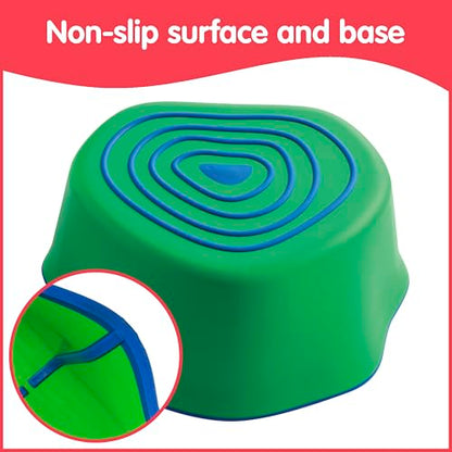 edxeducation Step-a-Trail | Stumps | Set of 3 Stepping Stones | Obstacle Course for Kids | Indoor and Outdoor | Build Gross Motor Skills | for Ages 18M+ - style: Stumps