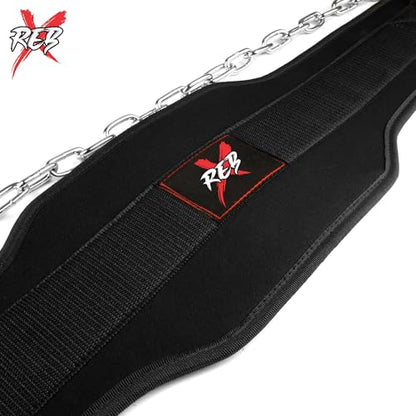 Weight Belt – Heavy-Duty Nylon Dip Belt with Neoprene Padding – Ideal for Pull-Ups, Chin-Ups, Dips, Squats & Strength Training – Unisex Weightlifting Belt