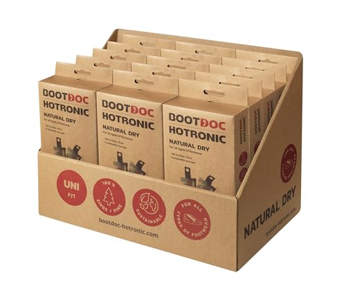 Hotronic Natural Dry Boot & Shoe Drying Pouch – Pair | Stone Pine Filled | Reusable, Fresh, Odor-Reducing Dryer for Ski & Snowboard Boots, Hiking & Camping Footwear