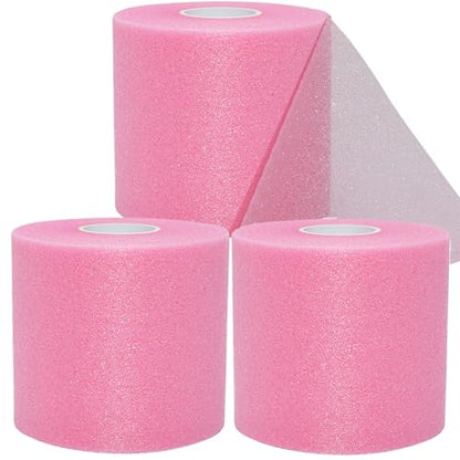 ADMITRY Pre Wrap Tape Athletic,3 Rolls X 22 Yards Pink Prewrap | Headbands for Hair,Foam Underwrap Sports Wrap - color: Pre Wrap Athletic Tape Pink(foam)-3 Rolls