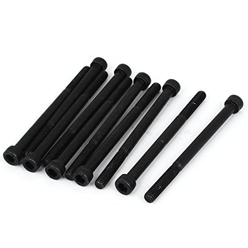 uxcell M6x85mm 12.9 Alloy Steel Hex Socket Screws Partially Threaded Bolt Black 10Pcs - size: M6x85mm