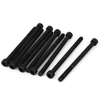 uxcell M6x85mm 12.9 Alloy Steel Hex Socket Screws Partially Threaded Bolt Black 10Pcs - size: M6x85mm