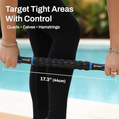 6-in-1 Foam Roller Set with Resistance Bands & Lacrosse Ball | Extra-long 18" foam roller and 17" massage stick provide greater coverage for faster, more effective full-body muscle relief.