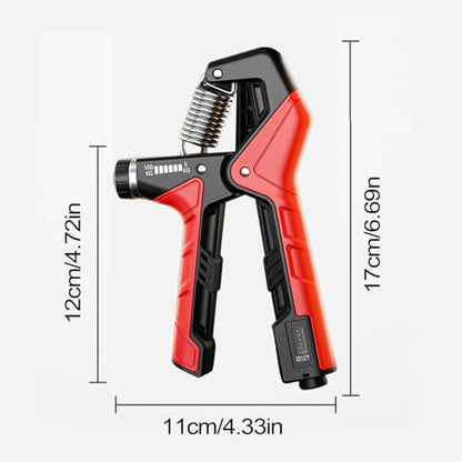 Grip Strengthener Efficient Grip Strength Exerciser | Adjustable Anti-Slip Portable Ergonomic Training Exerciser for Fitness Muscle Building Climbing Travel Gym Strengthening - color: Red