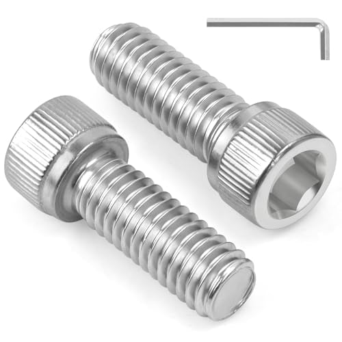 60 PCS 1/4-20 x 3/8" Hex Socket Head Cap Screws Bolts, Allen Socket Drive, Bright Finish, 304 Stainless Steel 1/4 inch Allen Bolt, Fully Machine Thread - color: Silver, size: 1/4-20 x 3/8"