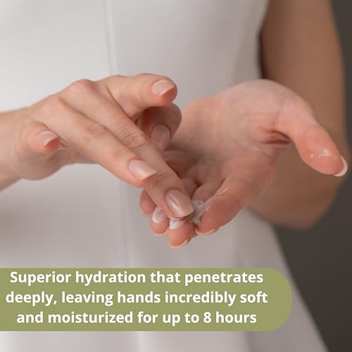 Hand Cream for Dry Cracked Hands-Shea Butter & Jojoba Oil-Moisturizing Lotion for Extremely Dry Skin, Fingertip & Cuticle Care-Vitamin E & Panthenol-For Women & Men-Airless Pump Bottle