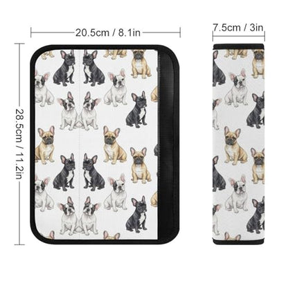 Universal Soft and Comfortable French Bulldog Dog Seat Belt Shoulder Pad for Girls and Boys, Most Cars, 2 Pack Seat Belt Covers Cushion Shock Absorption - color: Pattern 1269