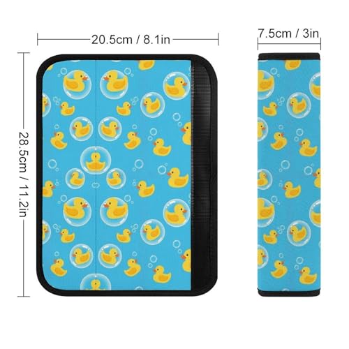 Soft Padded Car Seat Belt Pad for Child, Most Cars, 2 Piece Yellow Rubber Ducks Seat Belt Cushion Comfortable Driving - color: Pattern 939