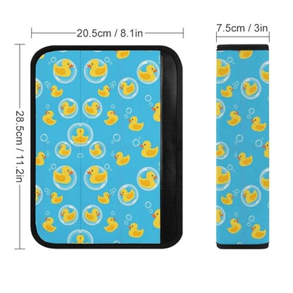 Soft Padded Car Seat Belt Pad for Child, Most Cars, 2 Piece Yellow Rubber Ducks Seat Belt Cushion Comfortable Driving - color: Pattern 939