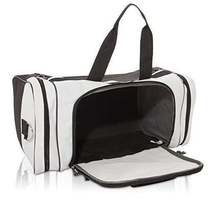 DALIX 17" Blank Duffle Bag Duffel Bag Travel Size Sports Durable Gym Bag - color: White