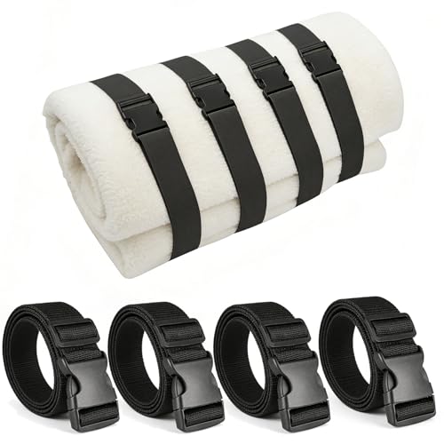 4 Pcs Mattress Topper Straps, 95" x 2" Adjustable Mattresses Packing Straps for Mattress Storage or Moving, Adjustable Packing Strap Fits Queen & King