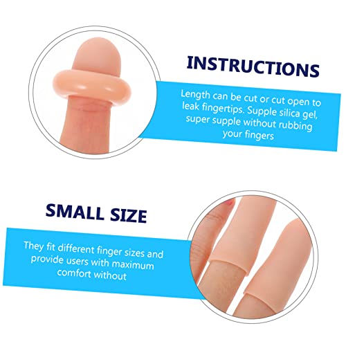 Silicone Finger Sleeve Protectors 8 Pairs Reusable Anti-Cutting Finger Covers for Protection for Athletes and Craftsmen