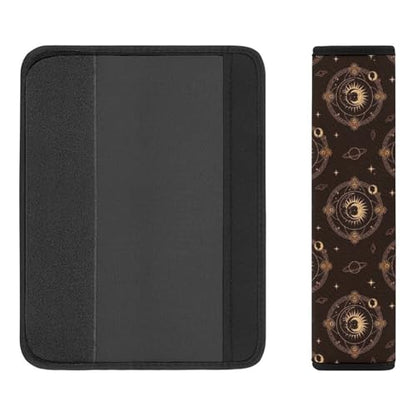 Universal Fit Sun Moon Altar Witch Witchcraft Tarot Card Spiritual Seat Belt Shoulder Pad for Adult Use, Most Cars, 1 Pair Harness Pads Strap Anti-Slip Pad - color: Pattern 134