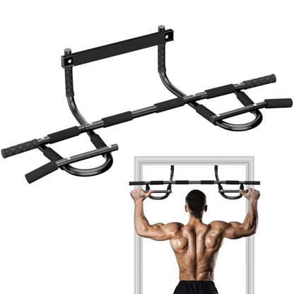 TOPOKO Pull Up Bar for Doorway, Heavy Duty Chin Up Station for Home Gym, Multi-Grip or Adjustable Door Frame Exercise Equipment for Upper Body Strength Training