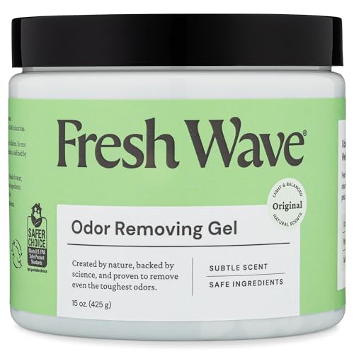 Fresh Wave Original Odor Eliminator Gel 15 oz - Air Freshener for Home | Lasts 30-60 days. Plant-based odor absorber. No perfumes or harsh chemicals. Bathroom & closet deoderizer. Refills available. - size: 15 Ounce (Pack of 1)