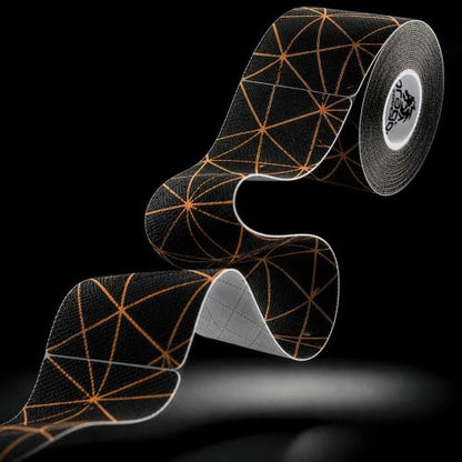 Dragon Tape Copper Infused Kinesiology Tape, Black, Double Roll | 20 Precut Strips per Roll, Water Resistant, Elastic Athletic Tape, Muscle Strain & Joint Support, Weightlifting & Recovery - color: Black, size: Double Roll