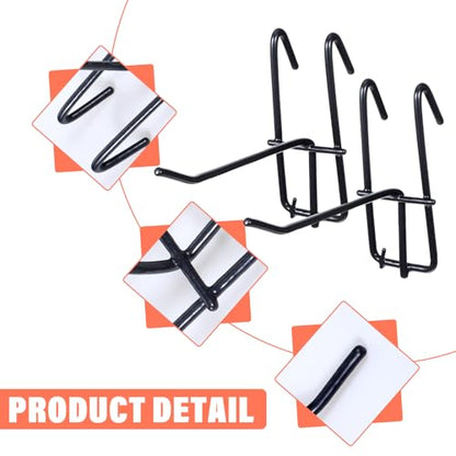 100PCS Grid Wall Hooks, 4 Inch Heavy Duty Gridwall Panel Hooks, Hanging Board Pegs Wall Display Hook for Retail Craft Show Home Setup Custom, Black Wire Shelf Hook Accessories Room Organization