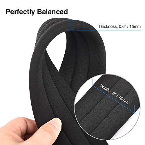 LEKATO Bass Guitar Strap - 3" Wide, Padded, Adjustable 50" to 61", Pick Holder & 2 Safety Strap Locks - color: Black, size: Long(50"-61")