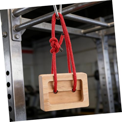 WOONEKY 2pcs Wooden Hangboard for Rock Climbing Training with Easy Installation and Simulated Finger Strength Training Portable Khaki Climbing Board and Fitness Routines