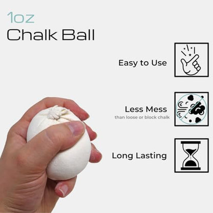 Z Athletic Gym Chalk Ball for Rock Climbing, Gymnastics, and Weightlifting - style: 1oz Chalk Ball (2 Count)