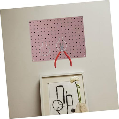 Ciieeo 10-Piece Metal Pegboard Hooks Set Iron Hanging Board Accessories for Garage and Craft Room Sturdy Tool Hangers Organizer Silver Finish