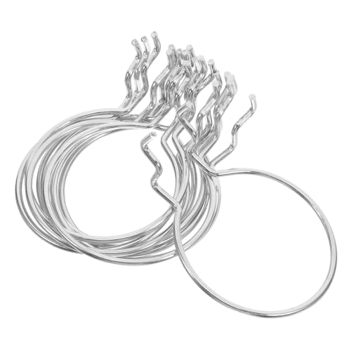 Ciieeo 10pcs Heavy Duty Metal Garage Craft Pegboard Hooks Iron Hanging Board Organizer Tool Hangers for Storage Silver